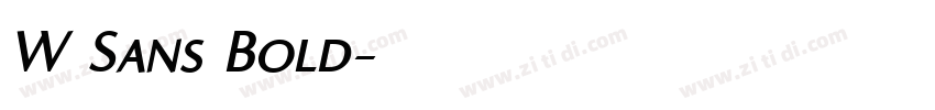 W Sans Bold字体转换 W Sans Bold字体转换